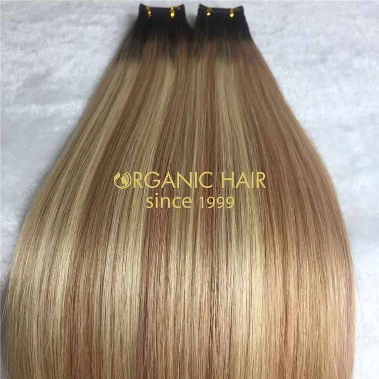 Customized 3 color tape in hair extension with higgest quality A154